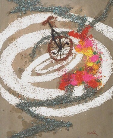 Peinture intitulée "Vélocipède" par Koutsandréou Georges, Œuvre d'art originale, Acrylique