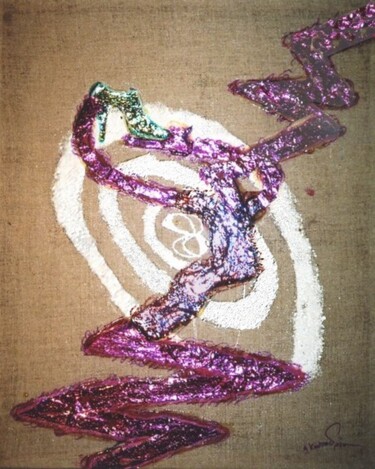 Peinture intitulée "Soulier de verre" par Koutsandréou Georges, Œuvre d'art originale, Acrylique