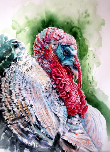 Pittura intitolato "Turkey" da Anna Brigitta Kovacs (KAB), Opera d'arte originale, Acquarello