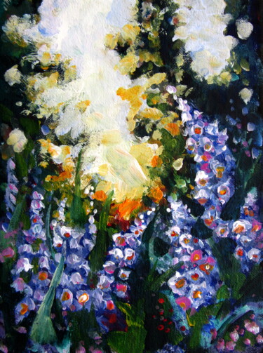 Painting titled "Wildflowers in the…" by Anna Brigitta Kovacs (KAB), Original Artwork, Acrylic