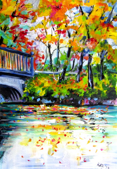 Malarstwo zatytułowany „Autumn mood” autorstwa Anna Brigitta Kovacs (KAB), Oryginalna praca, Akryl
