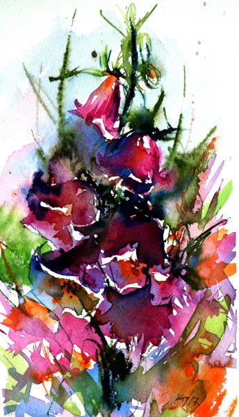 Pintura titulada "Spring flowers" por Anna Brigitta Kovacs (KAB), Obra de arte original, Acuarela