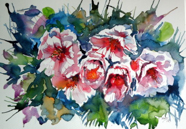 Pintura titulada "Flowers" por Anna Brigitta Kovacs (KAB), Obra de arte original, Acuarela