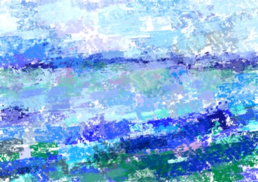 Arte digitale intitolato "Blue cold sea" da Kovalen, Opera d'arte originale, Lavoro digitale 2D