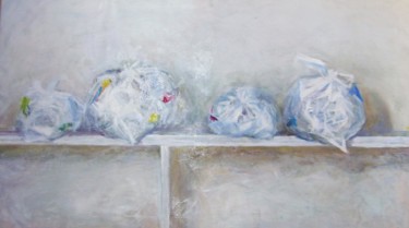 Peinture intitulée "пакеты" par Vladimir Kovalenko, Œuvre d'art originale, Huile
