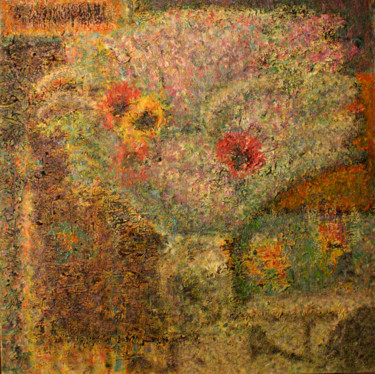 Painting titled "Цветы со степей Кие…" by Dmitro Koval, Original Artwork, Oil