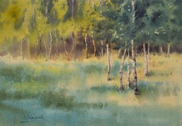 Painting titled ""Morning freshness"" by Andrei Kovalik, Original Artwork, Watercolor
