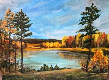 Pintura intitulada "Осень" por Viktoriia Kovshova, Obras de arte originais, Óleo