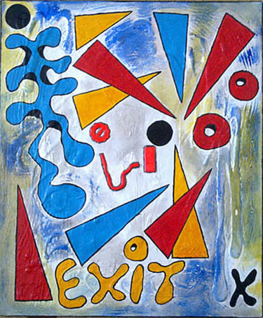 Malerei mit dem Titel "EXiT" von Kowalski, Original-Kunstwerk, Acryl