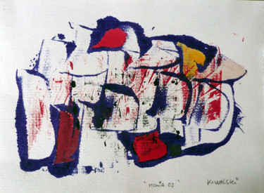 Peinture intitulée "MONIA 002" par Kowalski, Œuvre d'art originale, Autre