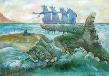 「"Сон1"」というタイトルの絵画 Вячеслав Доцоевによって, オリジナルのアートワーク, オイル