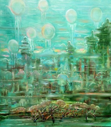 Schilderij getiteld ""Воздушные мечты"" door Viacheslav Dotsoev, Origineel Kunstwerk, Olie
