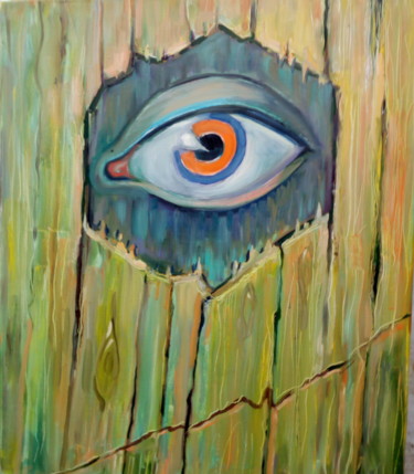 Картина под названием ""Всевидящий глаз"" - Вячеслав Доцоев, Подлинное произведение искусства, Масло