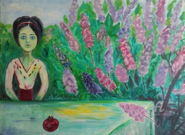 Картина под названием "Girl" - Kozar, Подлинное произведение искусства, Масло Установлен на Деревянная рама для носилок