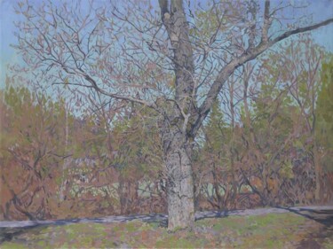 Painting titled "April" by Simon Kozhin, Original Artwork, Oil