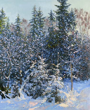 Malarstwo zatytułowany „Forest's Fairy-tale” autorstwa Simon Kozhin, Oryginalna praca, Olej