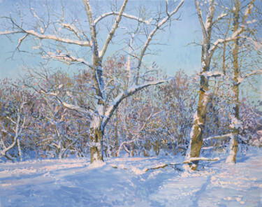 Painting titled "December" by Simon Kozhin, Original Artwork, Oil