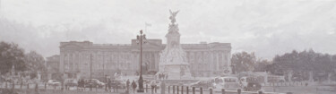 Pintura intitulada "Buckingham Palace" por Simon Kozhin, Obras de arte originais, Óleo Montado em Armação em madeira