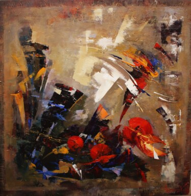 Painting titled "Осенний ноктюрн" by Valentina Koziar, Original Artwork, Oil
