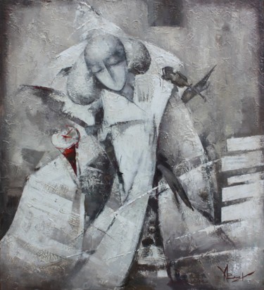 Картина под названием "Melodiya of one note" - Валентина Козяр, Подлинное произведение искусства, Масло Установлен на Деревя…