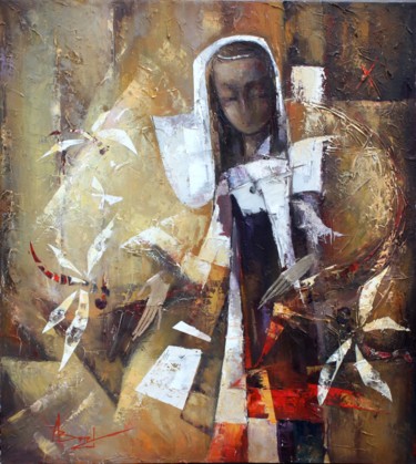 Картина под названием "My sun" - Валентина Козяр, Подлинное произведение искусства, Масло