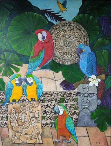 Картина под названием "Aras" - Kpbc, Подлинное произведение искусства, Акрил Установлен на Деревянная рама для носилок