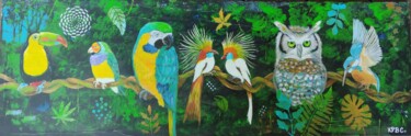Pittura intitolato "Birds" da Kpbc, Opera d'arte originale, Acrilico Montato su Telaio per barella in legno