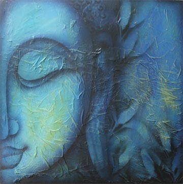 Painting titled "Budha03" by K Prakash Raman, Original Artwork