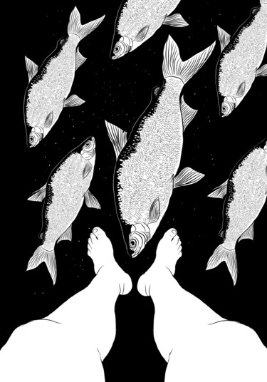 Fish 2021 Arts numériques intitulée "Fish 2021" par Viacheslav Filippov, Œuvre d'art originale, Travail numérique 2D