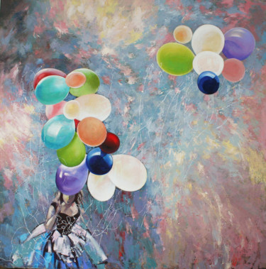 Peinture intitulée "Мой друг ветер." par Anastasiia Kraineva, Œuvre d'art originale, Huile