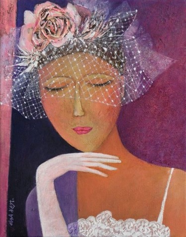 Painting titled "Dreaming" by Olga Kost, Original Artwork, Acrylic
