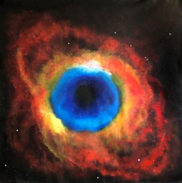 Peinture intitulée "L'œil de l'univers" par Karin Kralova, Œuvre d'art originale, Acrylique