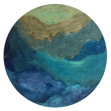 Collages titled "Dune blue" by Karin Kralova, Original Artwork, Sand