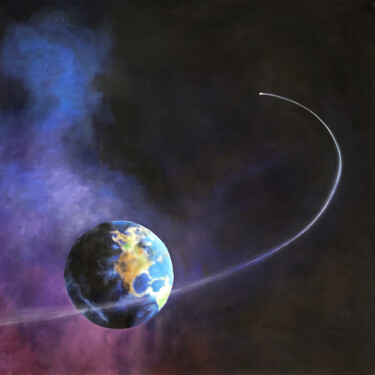 Painting titled "Mother Earth" by Karin Kralova, Original Artwork, Acrylic