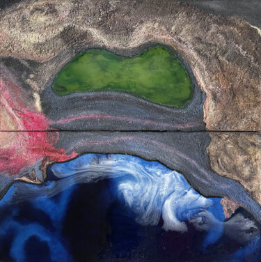 Peinture intitulée "Lanzarote" par Karin Kralova, Œuvre d'art originale, Acrylique Monté sur Châssis en bois