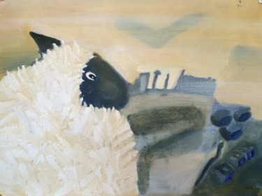 Painting titled "Principessa pecorel…" by Melina Mondadori Kramer, Original Artwork, Oil