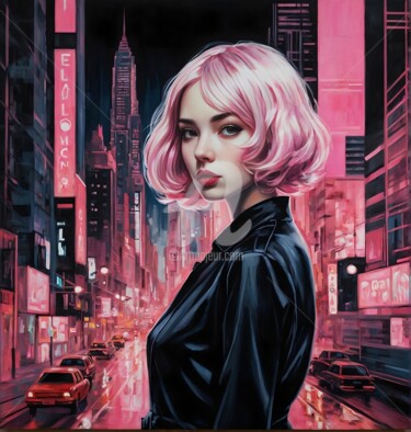 Цифровое искусство под названием "Pink Reflections" - Красикова Татьяна, Подлинное произведение искусства, Акрил