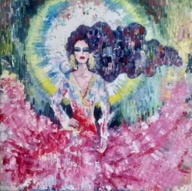 Картина под названием "Goddess of Love" - Julia Krasnova, Подлинное произведение искусства, Масло