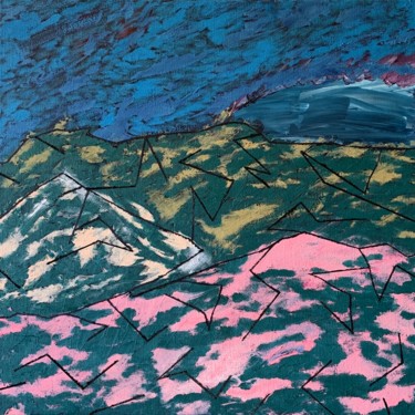 Peinture intitulée "Lake Tahoe" par Krasimir Krasovich, Œuvre d'art originale, Huile Monté sur Châssis en bois