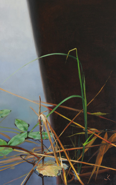 Peinture intitulée "Water grass" par Krasuckas, Œuvre d'art originale, Huile