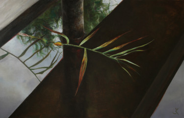 Painting titled "Leaves" by Krasuckas, Original Artwork, Oil