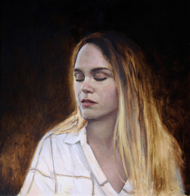 Painting titled "Kristina" by Krasuckas, Original Artwork, Oil