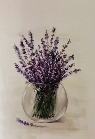 Painting titled "Lavender" by Nina Fedotova, Original Artwork, Oil