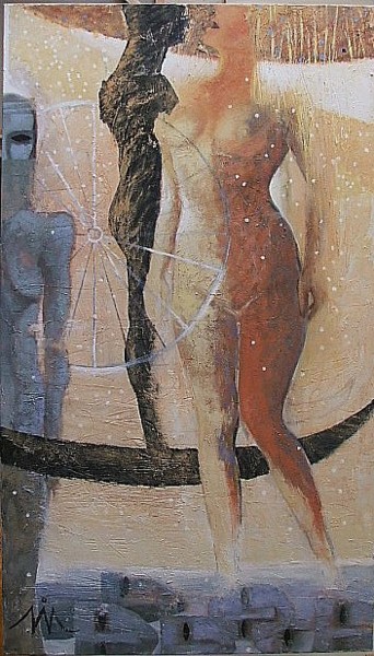 Картина под названием "Cleopatra's last dr…" - Kravitz, Подлинное произведение искусства, Масло
