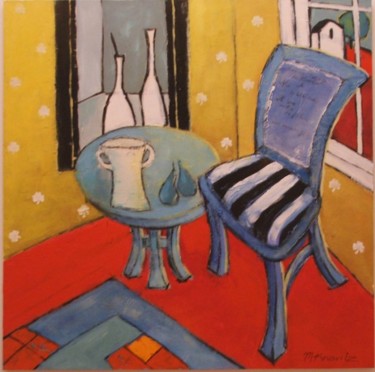 Картина под названием "Chair of Max" - Kravitz, Подлинное произведение искусства, Масло