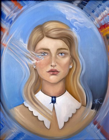 Картина под названием "Dream girl" - Ksenia Kravtsova, Подлинное произведение искусства, Масло Установлен на картон