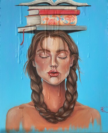 Картина под названием "Thirst foe knowledge" - Ksenia Kravtsova, Подлинное произведение искусства, Акрил Установлен на Дерев…