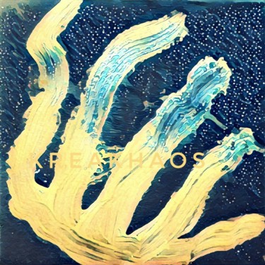 Arts numériques intitulée "La main et la mer" par Kreakhaos, Œuvre d'art originale, Peinture numérique