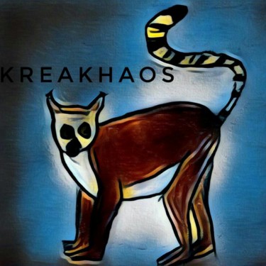 Arts numériques intitulée "Lémurien" par Kreakhaos, Œuvre d'art originale, Peinture numérique