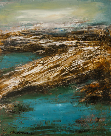 Malerei mit dem Titel "After The Earth" von Zeljko Jelic Kremanski, Original-Kunstwerk, Öl